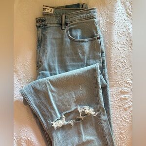 Abercrombie & Fitch Light Blue Straight High-Rise Jeans